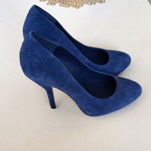 BCBGeneration Royal Blue 5" Suede Heels Size 8
